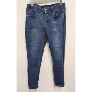 Indigo Poppy Womens Skinny Jeans Size 14 Dark Blue Ankle Tummy Control Stretch